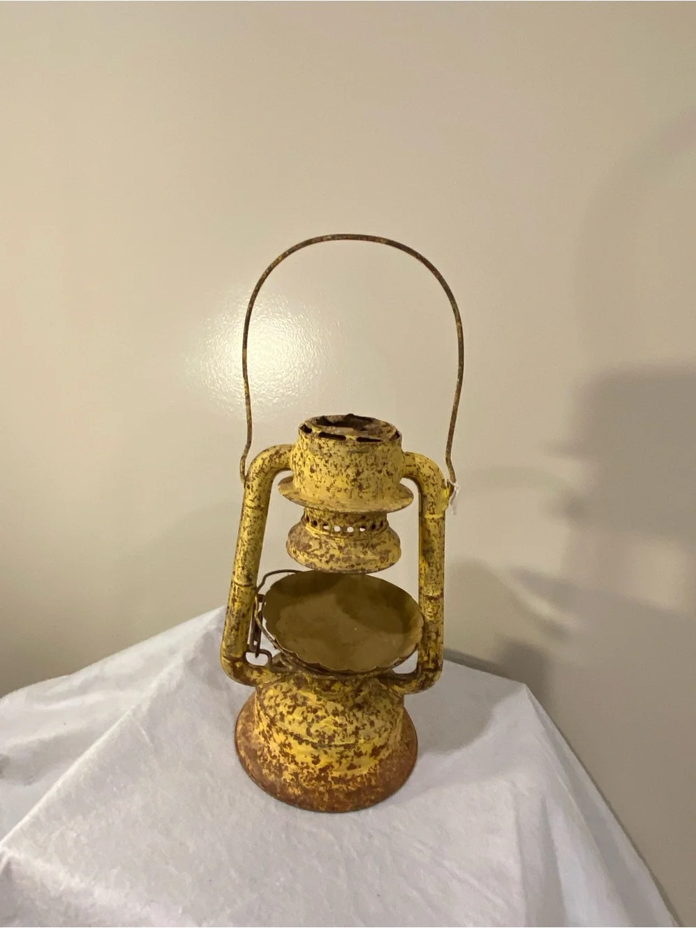 Rustic Yellow Metal Lantern - Home Accents vintage-yellow lions